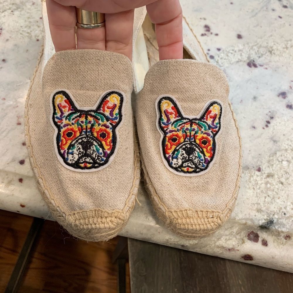 Soludos Frenchie Bulldog Espadrilles sz 9